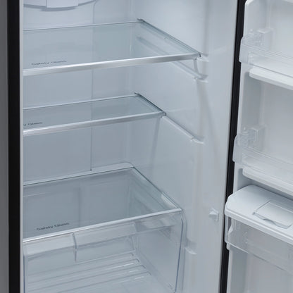 Refrigerador bottom freezer de 300L con despachador de agua Mabe negro