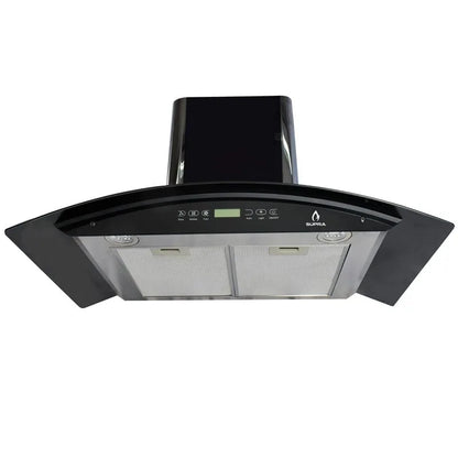 Campana de cocina extractora Skyfall Supra de 87 cm color negro