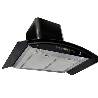 Campana de cocina extractora Skyfall Supra de 87 cm color negro