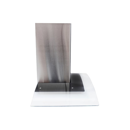 Campana extractora de acero inoxidable con cristal templado curvo cc-90 Supra