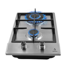 Parrilla de gas empotrable Domino Steel Supra con 2 quemadores