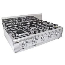 Parrilla de gas de sobreponer con 5 quemadores Supra 5Q-TA