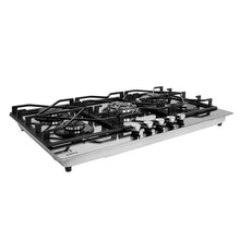 Parrilla de gas empotrable de cristal templado acabado espejo y 5 quemadores TM-87 Supra