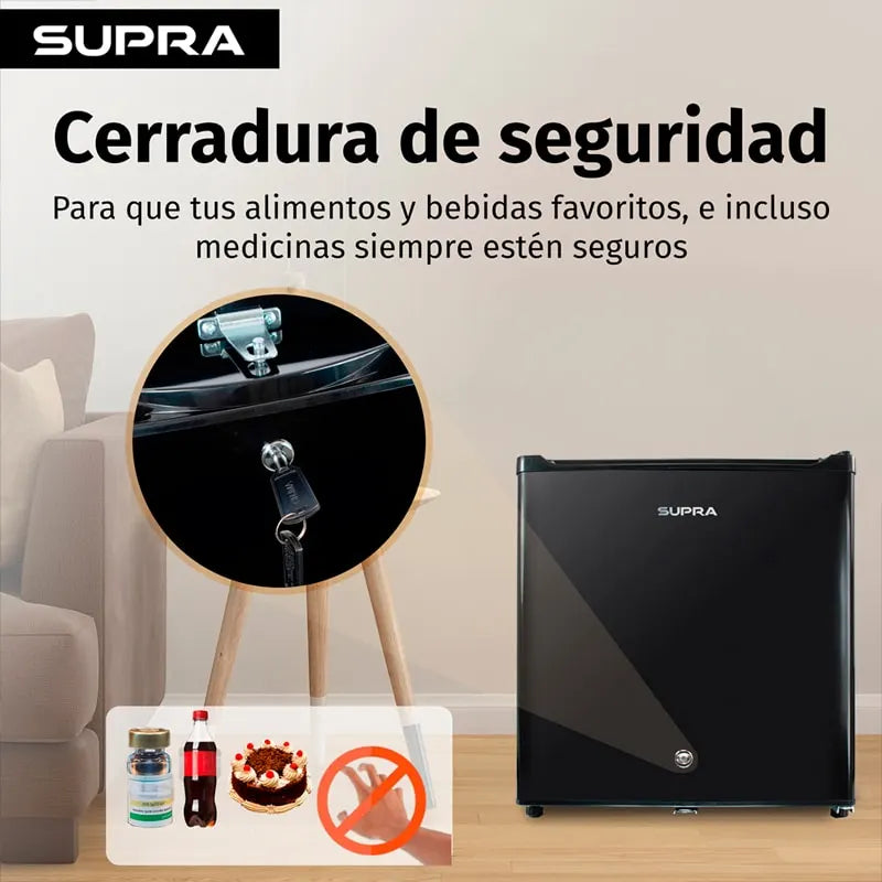 Frigobar Vail Supra negro de 47 litros con congelador