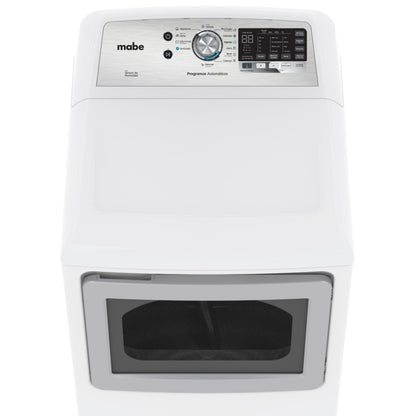 Secadora Mabe a gas lp de 7.4 cu.ft blanca con sanitizado