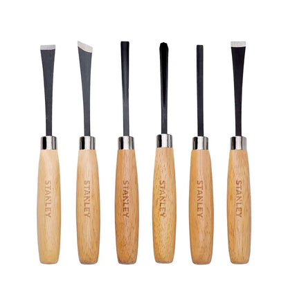 Juego de Gubias para tallado de madera Stanley 6 piezas