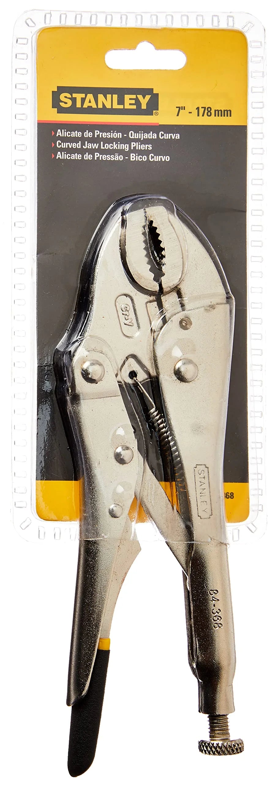 Pinzas de presión curvo Stanley de 7"