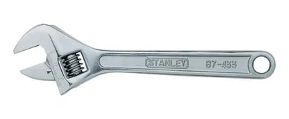 Llave ajustable Stanley cromada de 10" con escala métrica y pulgadas