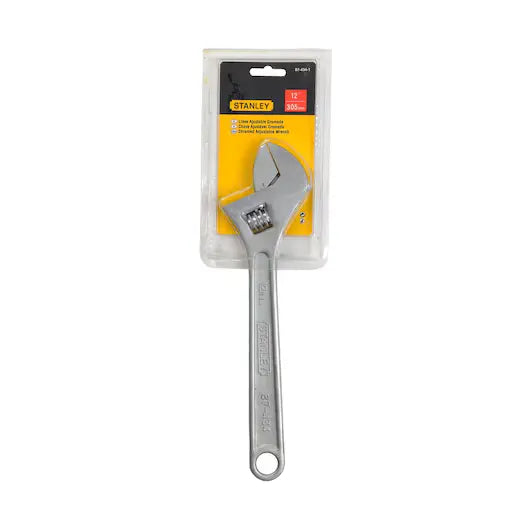 Llave ajustable Stanley con escala métrica y en pulgadas de 12"