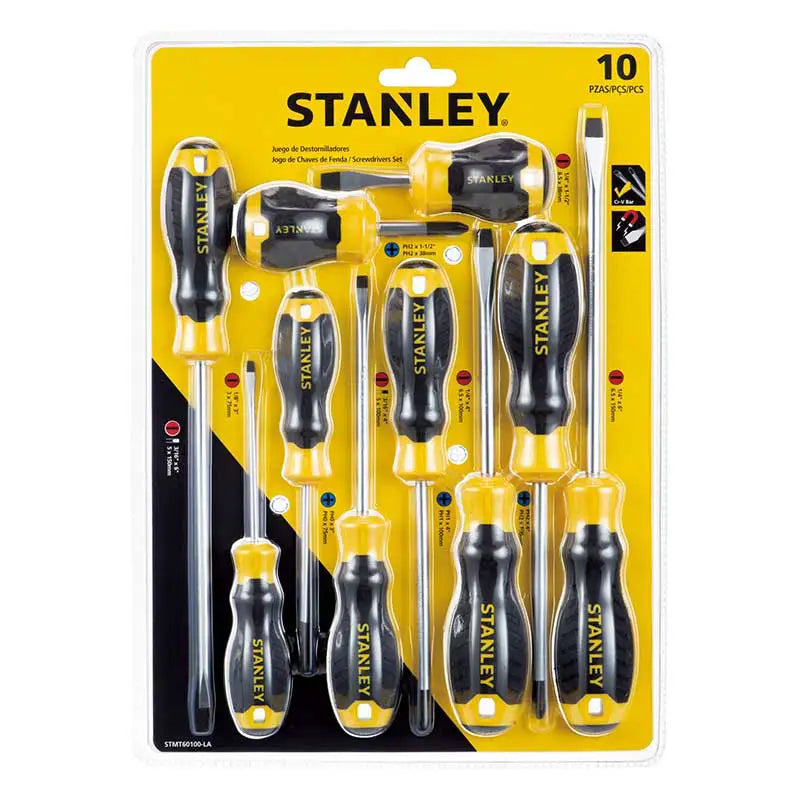 Juego de 10 destornilladores basic Stanley