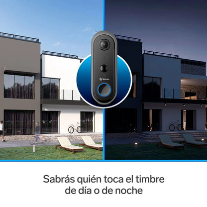 Video timbre Wi-Fi Steren 1080p compatible con asistentes de voz