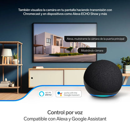 Video timbre Steren Wi-Fi con pantalla touch a color de 7" compatible con asistentes de voz