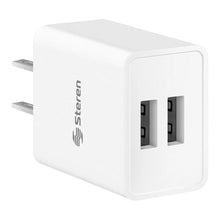Cargador USB doble de 10w Steren blanco