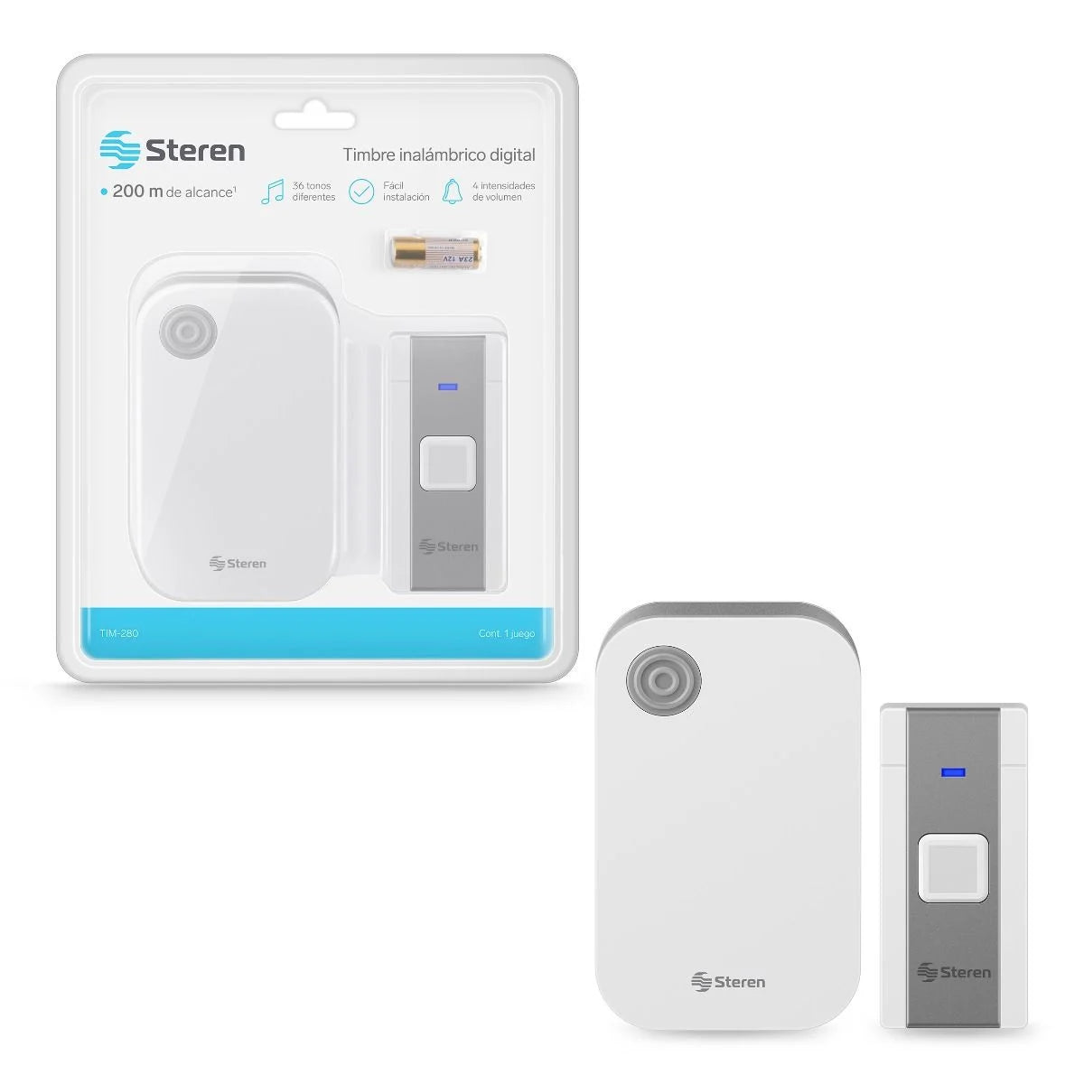 Timbre inalámbrico Steren de 36 tonos y 200m de alcance