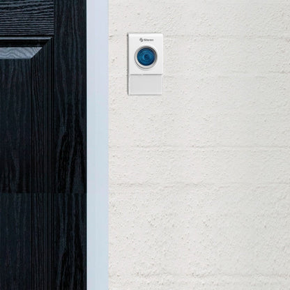 Timbre inalámbrico Steren de 38 tonos 50m de alcance 2 campanas blanco