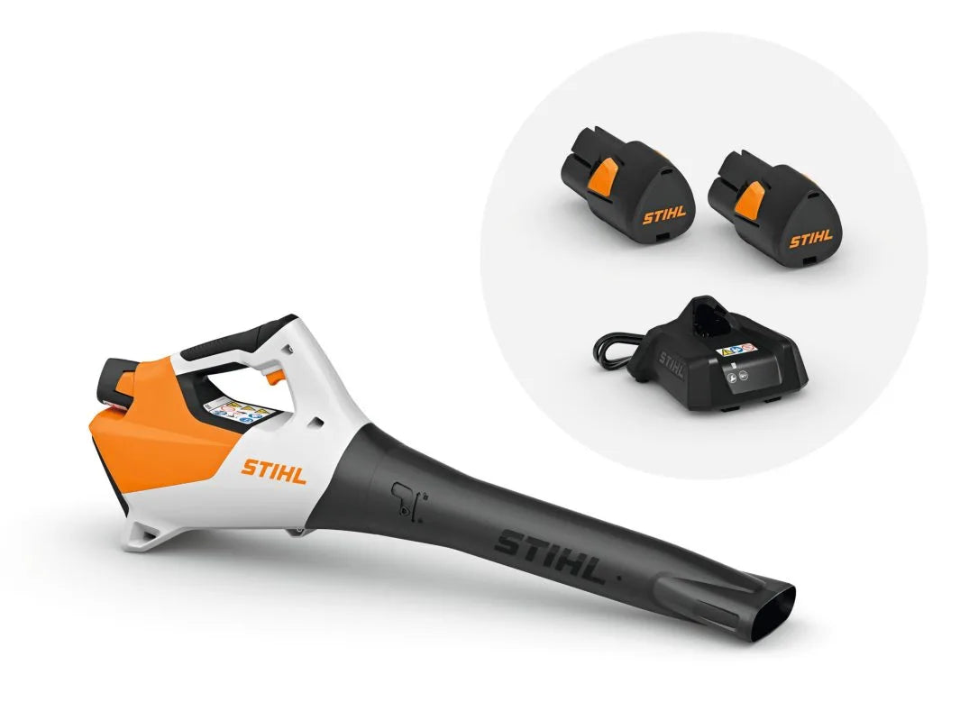 Sopladora eléctrica ligera Stihl BGA 30 con 2 baterías y cargador