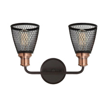 Luminaria de pared doble Oporto Tecnohome negro antique