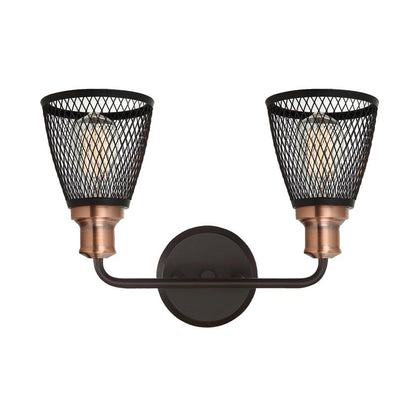 Luminaria de pared doble Oporto Tecnohome negro antique