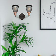 Luminaria de pared doble Oporto Tecnohome negro antique