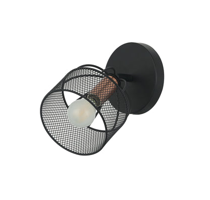 Luminaria de pared Larosa negro y cobre Tecnohome luz cálida 3000k