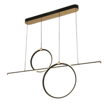 Lámpara colgante Vitali Tecnohome negro y laton con luz led ajustable