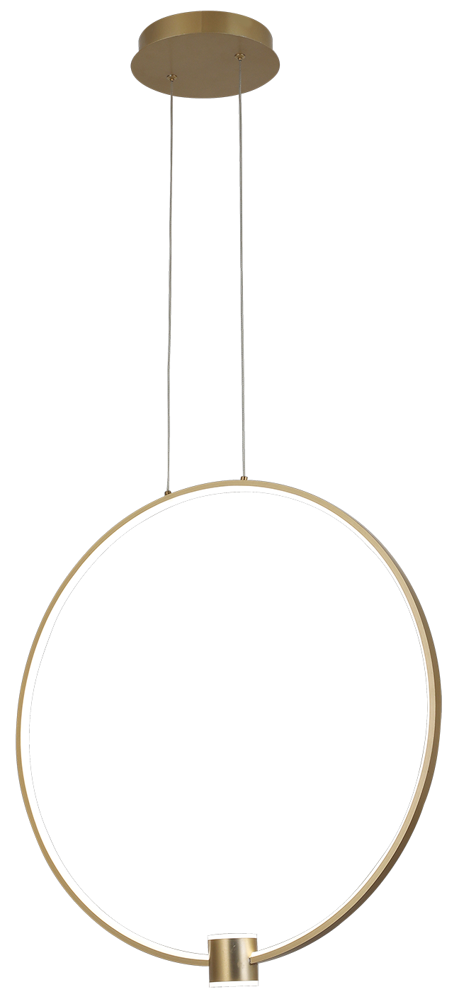 Luminaria colgante Cirina Tecnohome dorado con luz led dimeable