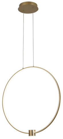 Luminaria colgante Cirina Tecnohome dorado con luz led dimeable