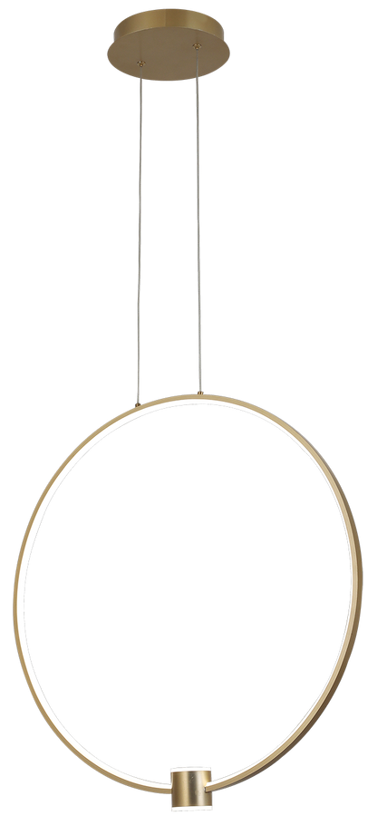 Luminaria colgante Cirina Tecnohome dorado con luz led dimeable