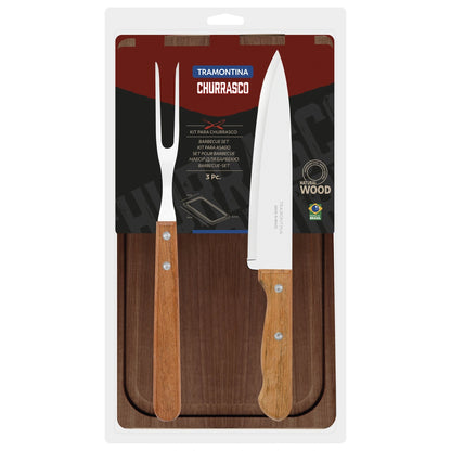 Kit de asado Tramontina de 3 piezas