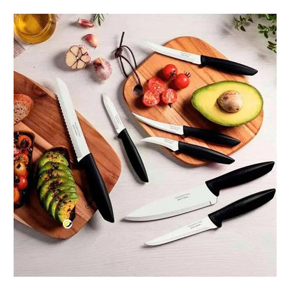 Set de cuchillos de cocina negro Tramontina 6 piezas