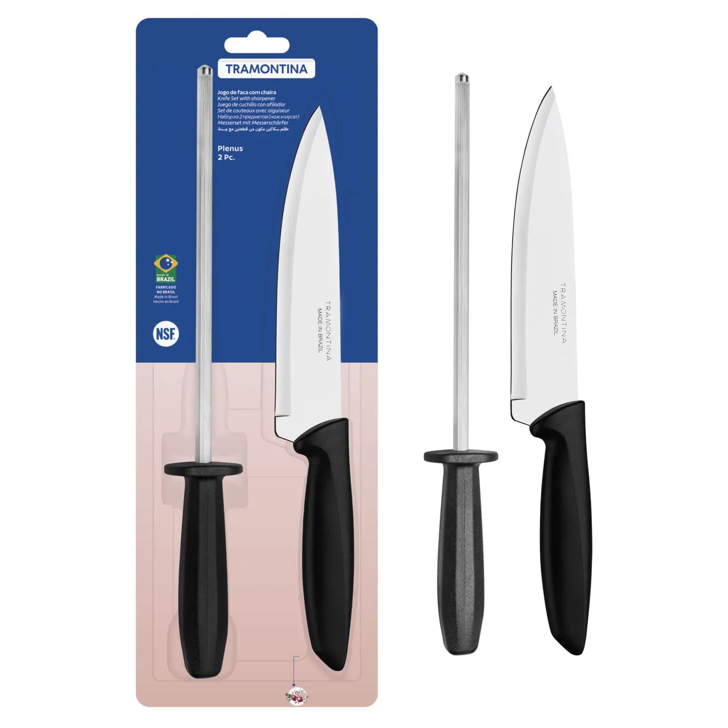 Juego de cuchillo con afilador Plenus Tramontina