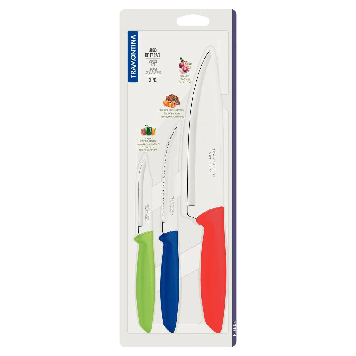 Juego de cuchillos Tramontina Plenus 3 piezas