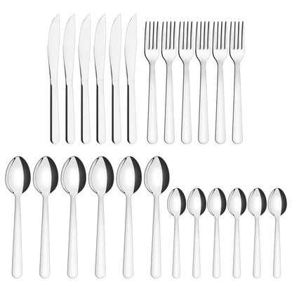 Juego de cubiertos Tramontina Malibú acero inoxidable de 24 piezas