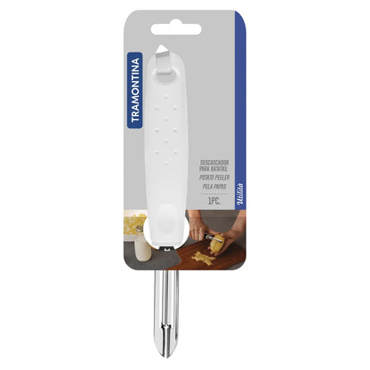 Pelador de papas Tramontina Utilitá de acero inoxidable blanco