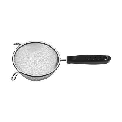 Colador Tramontina Utilitá de acero inoxidable negro de 17 cm