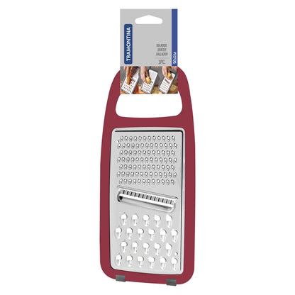 Rallador Tramontina Utilitá rojo de acero inoxidable y goma