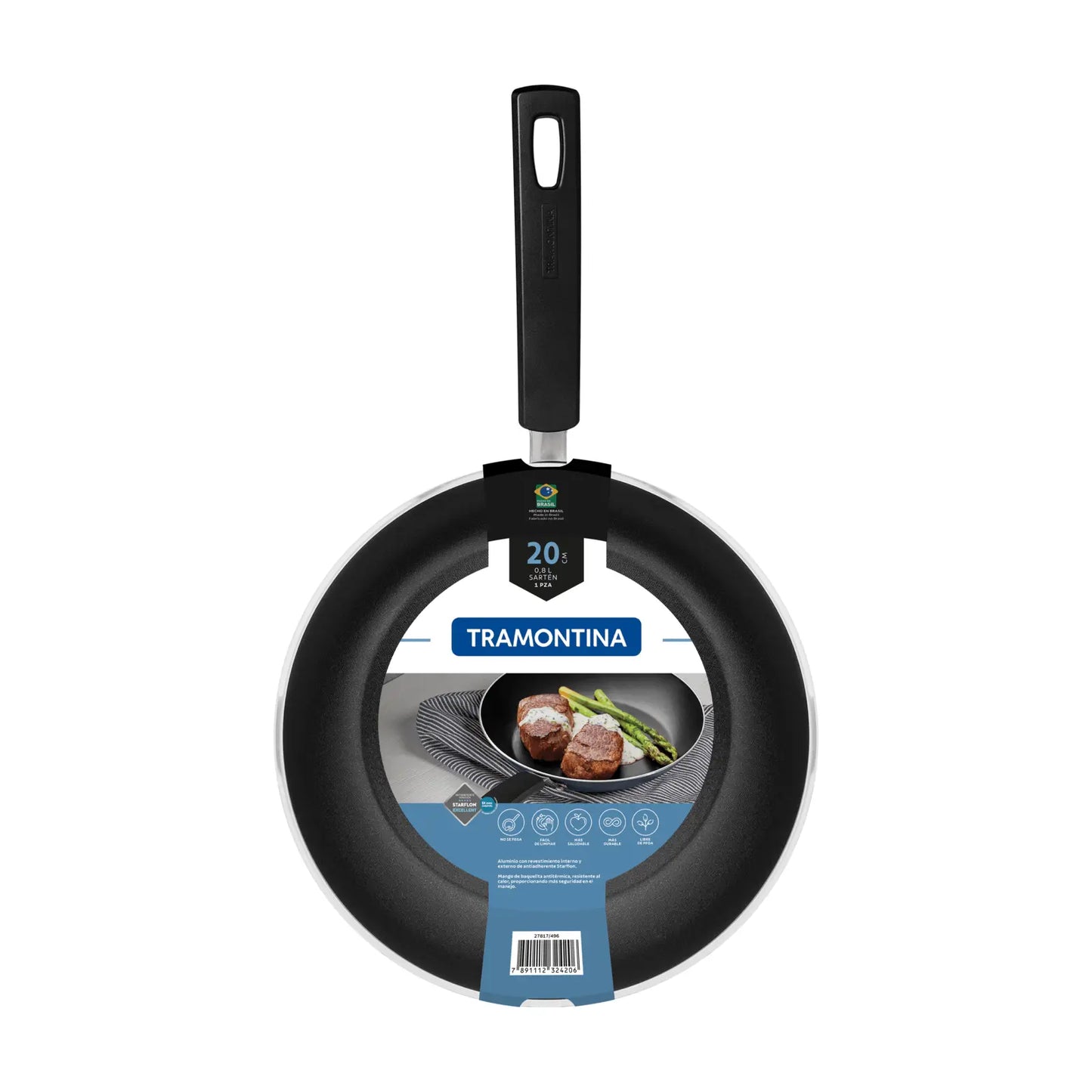 Sartén Sicília antiadherente starflon azul de 20 cm Tramontina