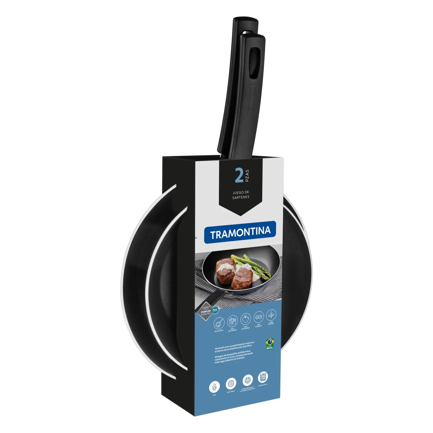 Juego de sartenes Sicília Tramontina 2 piezas azul
