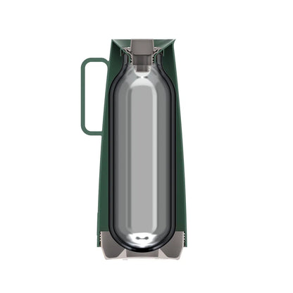 Jarra térmica Tramontina Exata verde con ampolla de vidrio de 1L