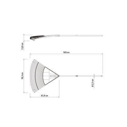 Escoba plástica con 30 dientes Tramontina