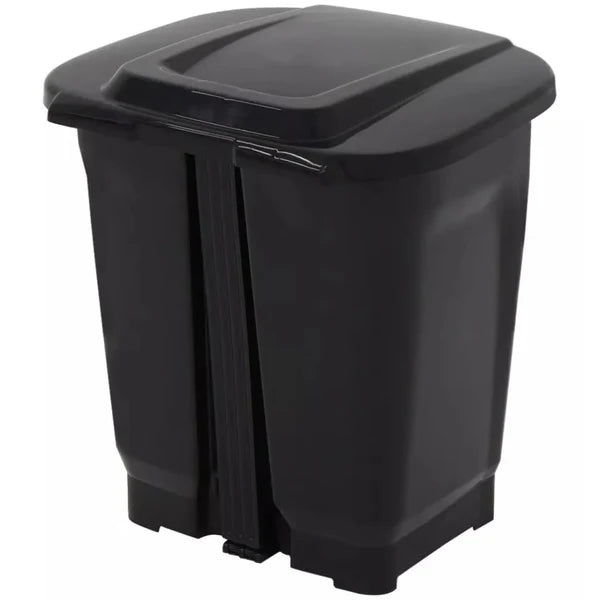 Basurero T-Force Tramontina polipropileno negro de 15L