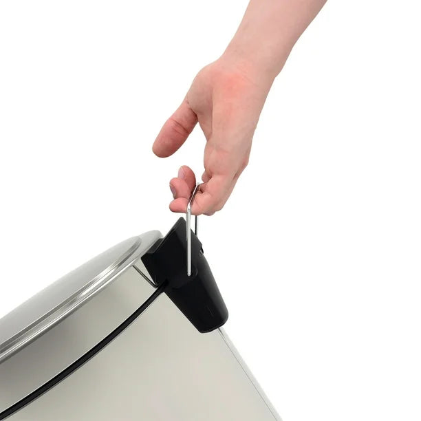 Cesto de basura Lixeiras Tramontina de 30L acero inoxidable