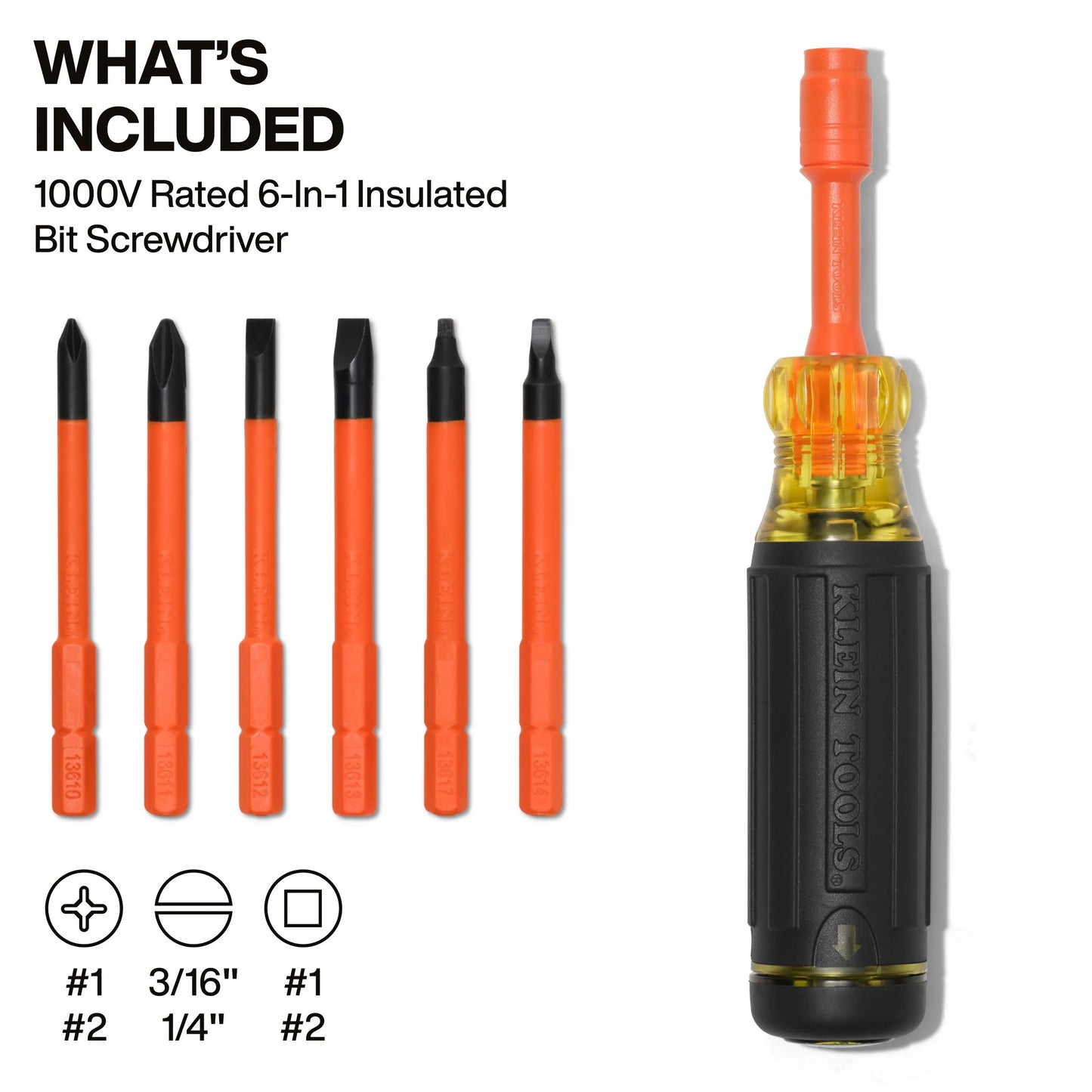 Destornillador autoblocante aislado 6 en 1 Klein Tools