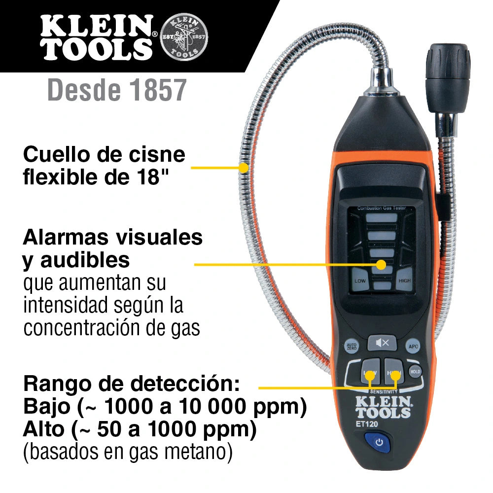 Detector de fuga de gas Klein Tools ET120