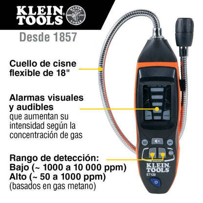 Detector de fuga de gas Klein Tools ET120