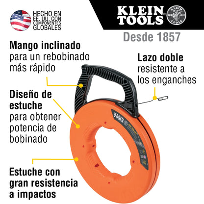 Guía jalacables de acero Klein Tools de 0.3 cm × 37 m
