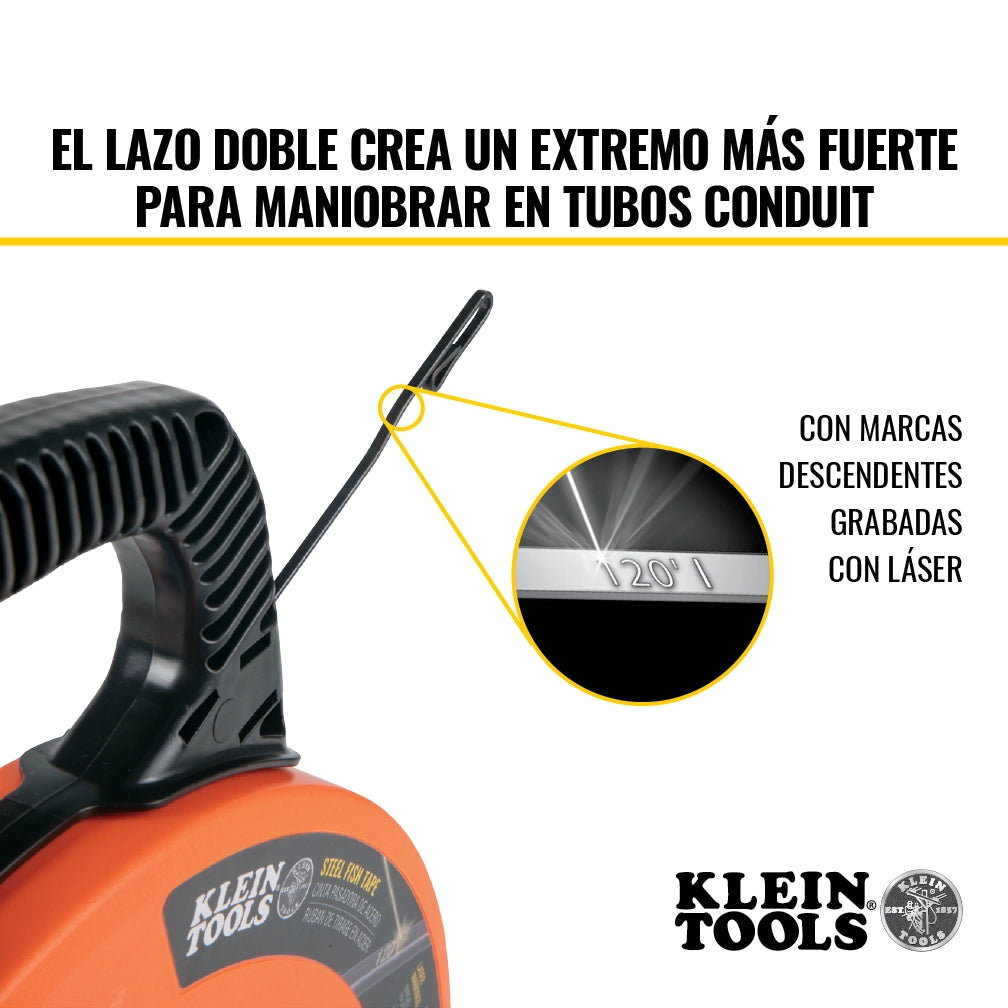 Guía jalacables de acero Klein Tools de 0.3 cm × 37 m
