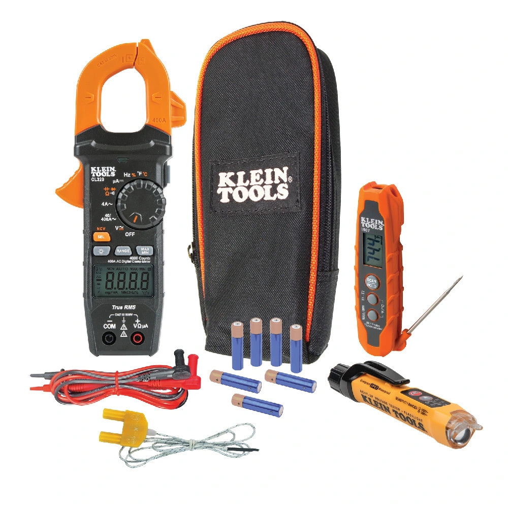 Kit de prueba eléctrica de HVAC Klein Tools CL320KIT