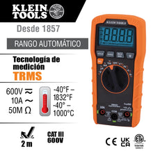Multímetro digital de rango automático de 600V Klein Tools