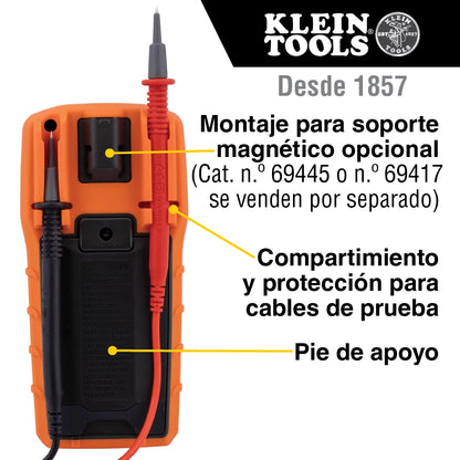 Multímetro digital de rango automático de 600V Klein Tools